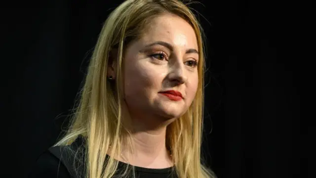 Labour Party candidate Gen Kitchen against a black backdrop