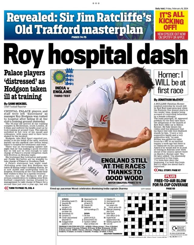 Daily Mail back page