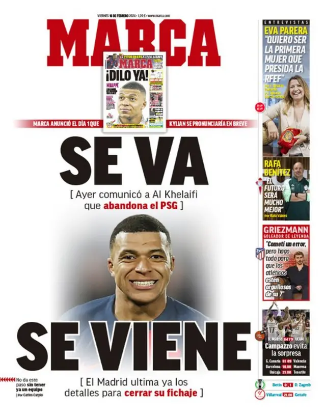 Marca front page