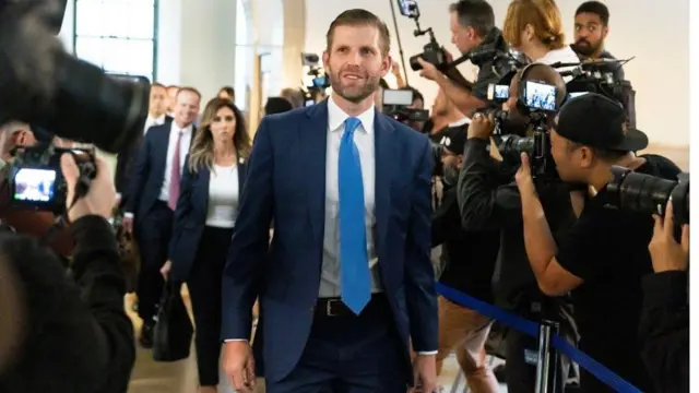 Eric Trump, along with his brother Donald Jr, are among the co-defendants in the case.