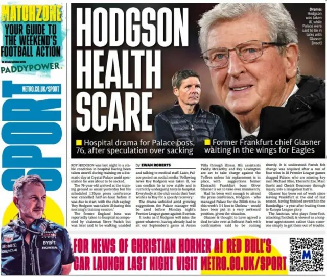 Metro back page