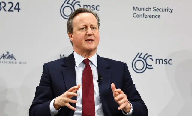 UK Foreign Secretary David Cameron at the Munich Security Conference. Photo: 16 February 2024