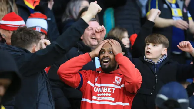 Middlesbrough fans celebrate