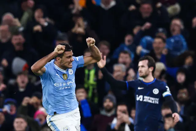 Rodri celebrates