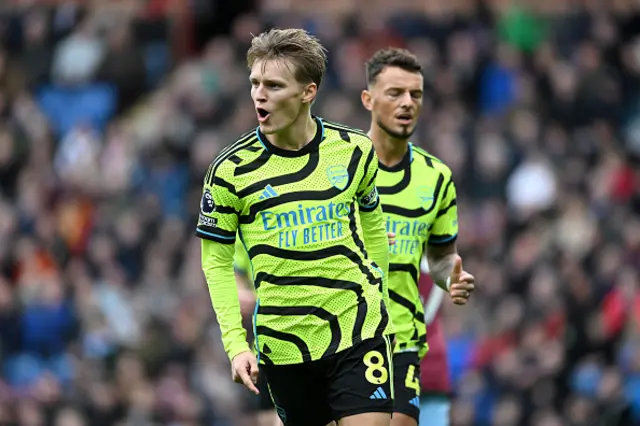 Martin Odegaard celebrates his opening goal