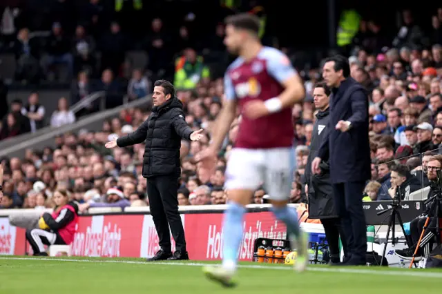 Marco Silva, Manager of Fulham, reacts