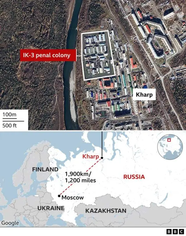 Map showing penal colony