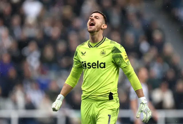 Martin Dubravka of Newcastle United reacts