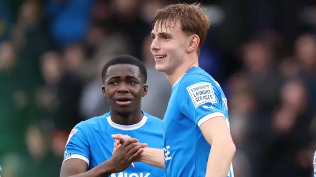 Peterborough United's Hector Kyprianou (right) celebrates a goal