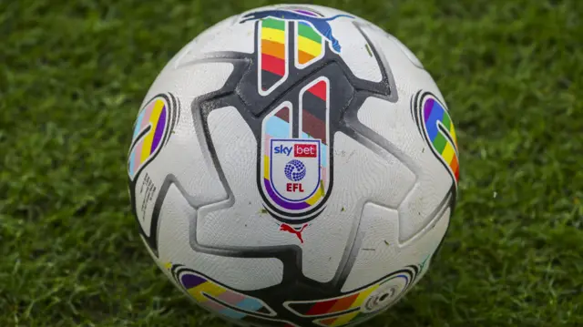 Puma's rainbow ball being used in the EFL this week