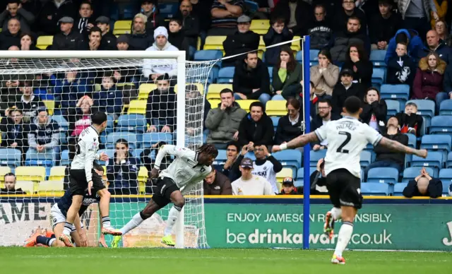 Ike Ugbo celebrates scoring for Sheff Wed at Millwall