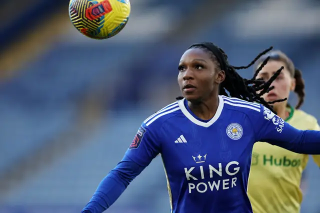 Deanne Rose watches the ball in the air.