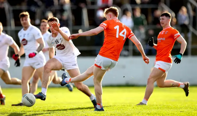 Turbitt scores a goal for Armagh