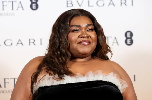 Da'Vine Joy Randolph poses as she arrives at the Nominees Party for 2024 BAFTA Film Awards, supported by Bulgari, at the National Gallery in London, Britain, February 17, 2024.