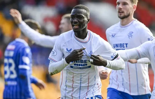 Mohamed Diomande celebrates