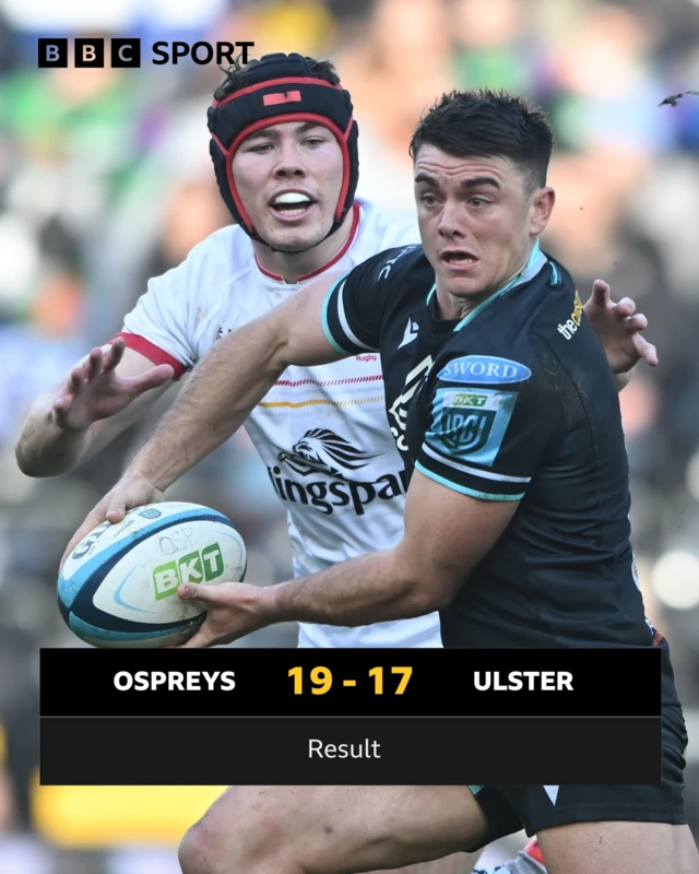 FT: Ospreys 19-17 Ulster