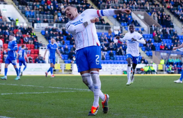 James Tavernier celebrates