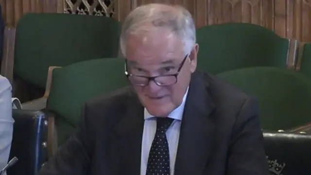 Grab from footage of Henry Staunton, Chair of Post Office Ltd, speaking at a Business and Trade Select Committee meeting, 20/06/2023.