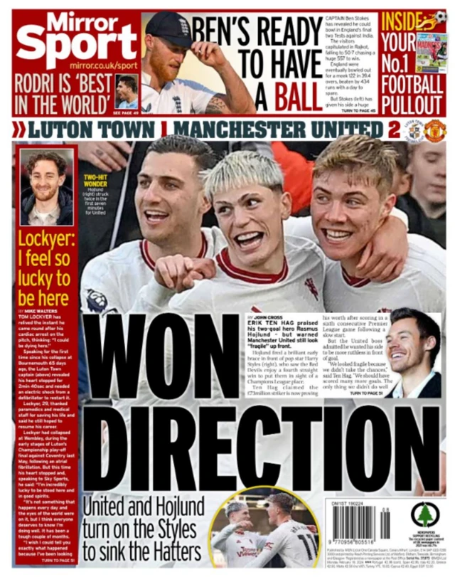 Daily Mirror back page