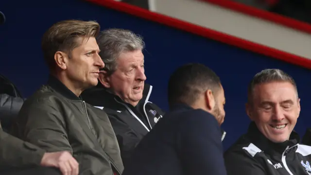 Crystal Palace chairman Steve Parish and manager Roy Hodgson