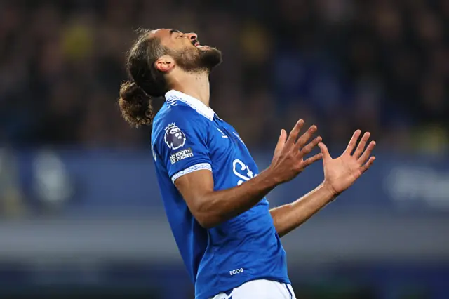 Dominic Calvert-Lewin of Everton reacts