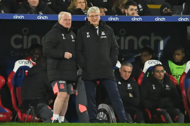 Roy Hodgson with assistant Ray Lewington (left)