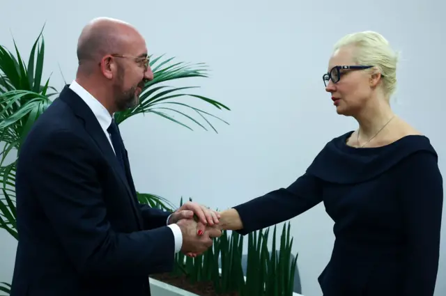 Yulia Navalnaya meets European Commission President Charles Michel