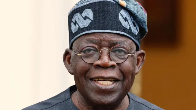 Nigerian President Bola Ahmed Tinubu arrives for the Compact with Africa (CwA) conference at the Bellevue Palace in Berlin, Germany, 20 November 2023. T