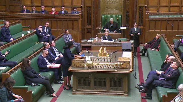 Wide shot inside the House of Commons