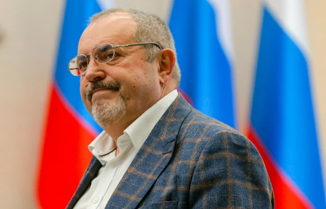 Boris Nadezhdin, Russian presidential candidate from the Civil Initiative party and deputy of the Council of Deputies of the Dolgoprudny urban district of the Moscow Region at a Central Election Commission meeting in Moscow