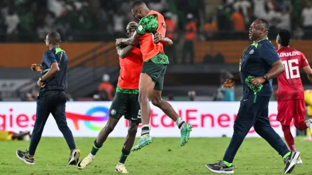 Nigeria celebrate at Afcon