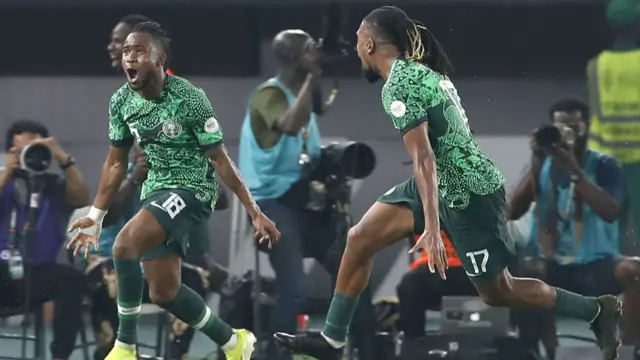Nigeria scoring a goal at Afcon