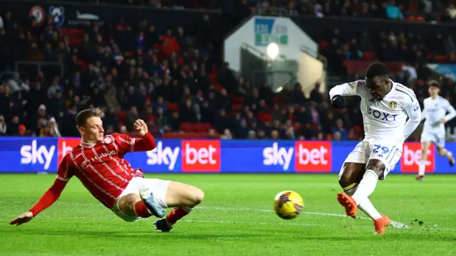 Wilfried Gnonto scores for Leeds