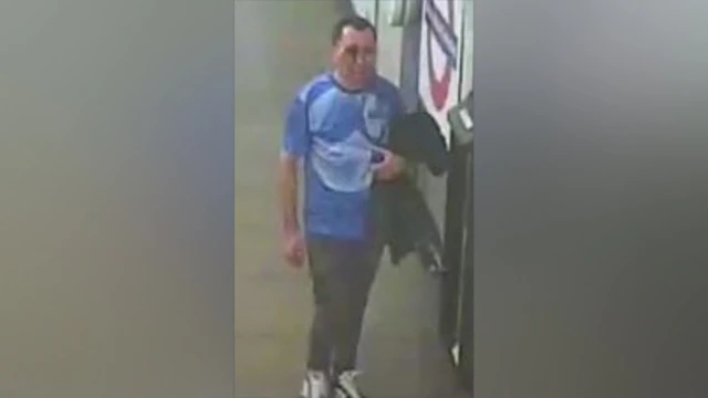 Ezedi seen on CCTV at King's Cross London Underground station