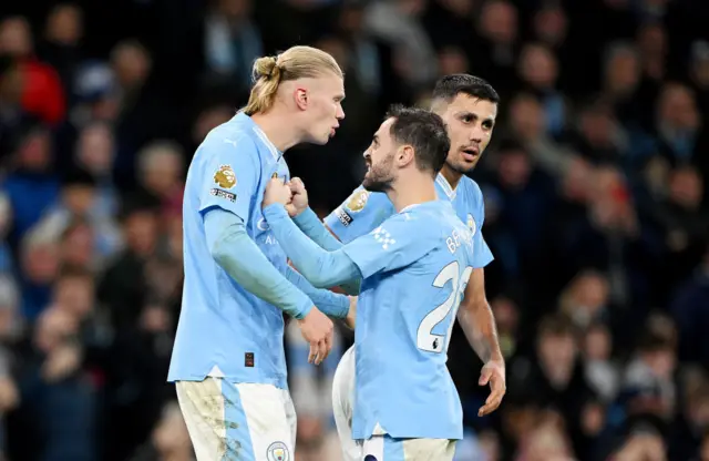 Erling Haaland and Bernardo Silva