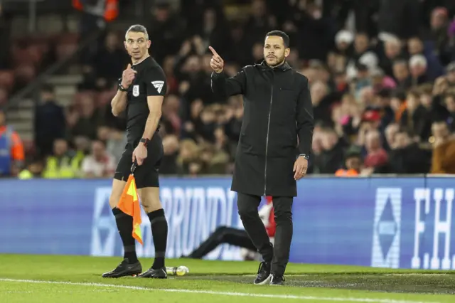 Hull boss Liam Rosenior at Southampton