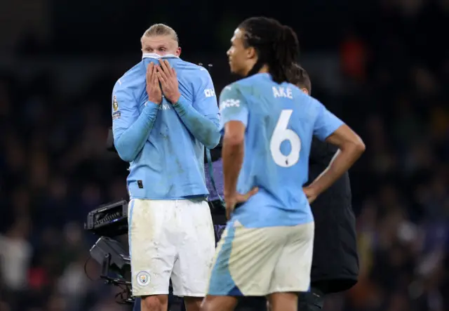 Haaland and Ake react to City dropping points at home to Chelsea.