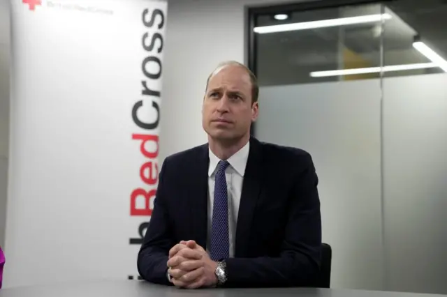 The Prince of Wales at the British Red Cross headquarters in London