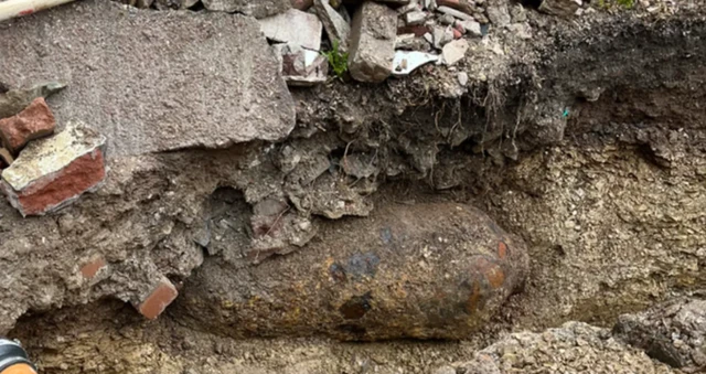 World War Two bomb in back garden