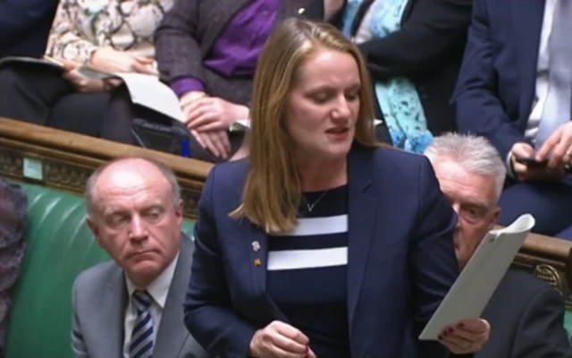 Virginia Crosbie, Tory MP for Ynys Mon, is seen in the House of Commons