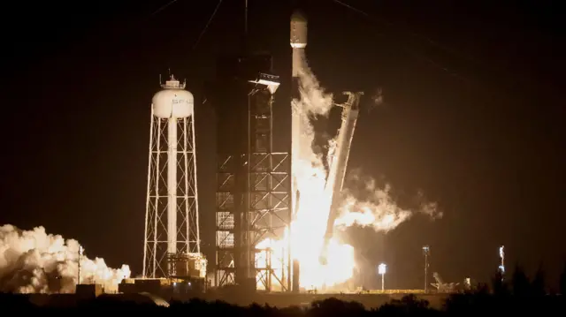 Space shuttle launching off from Florida