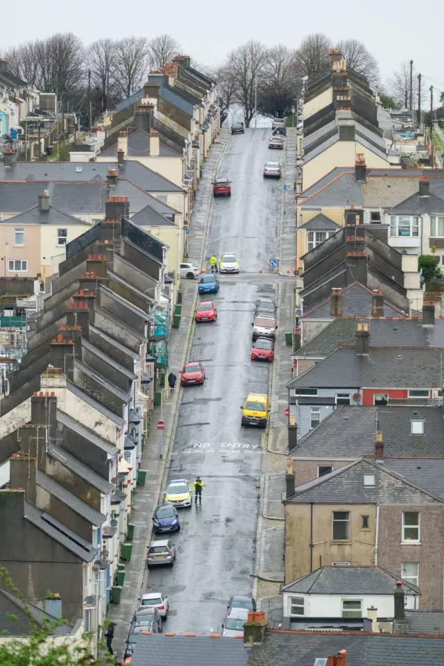 Image of street and cordon