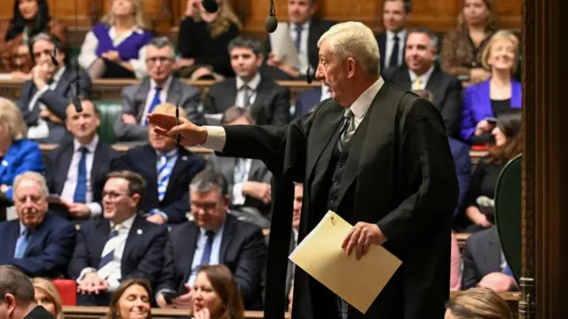 Lindsay Hoyle during Prime Minister's Questions