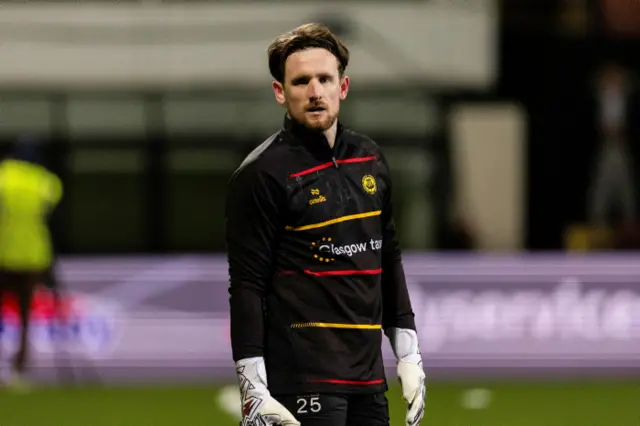 Partick's Ross Stewart warming up before a cinch Championship match between Partick Thistle and Dunfermline at the Wyre Stadium at Firhill, on February 23, 2024, in Glasgow, Scotland.