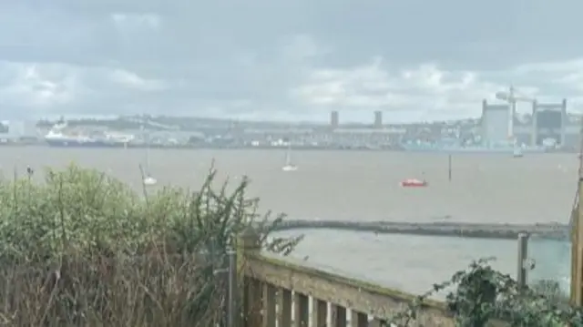 View of dockyard from Torpoint home