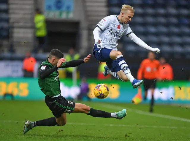 Action shot of Preston game against Coventry