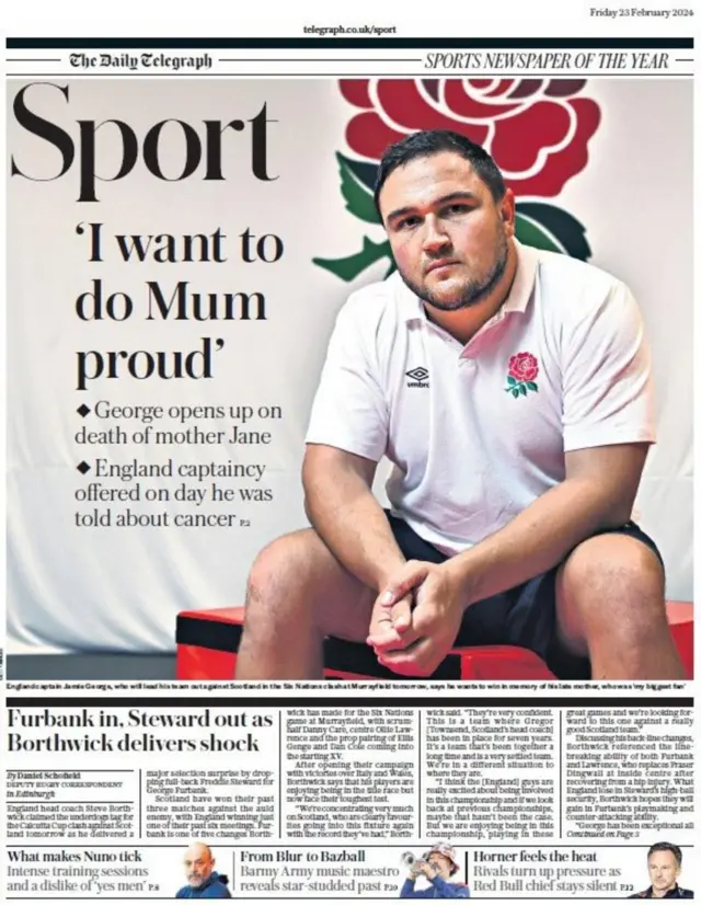 Telegraph sports section