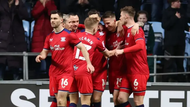 Preston celebrate scoring