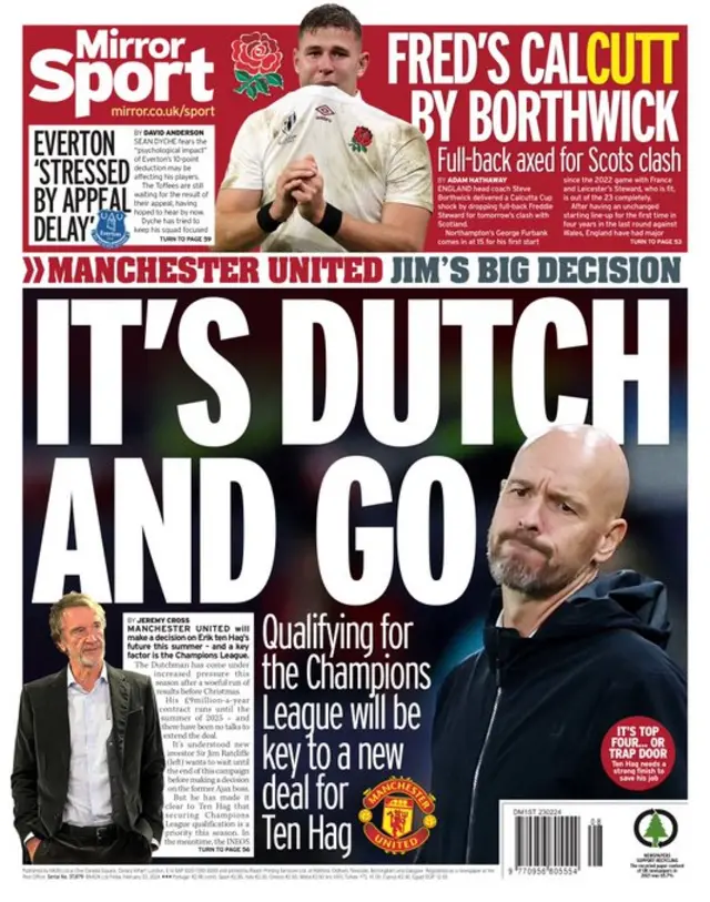 Daily Mirror back page