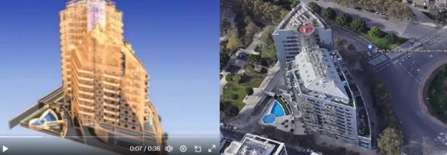 Composite image taken from both the promo film and Google Maps.